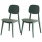 Scandinavian Open Back Side Chair Plastic Armless Dining Chairs