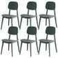 Scandinavian Open Back Side Chair Plastic Armless Dining Chairs