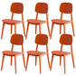 Scandinavian Open Back Side Chair Plastic Armless Dining Chairs