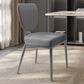 Glam King Louis Back Chair with Chrome Legs Faux Leather Matte Finish Dining Chair
