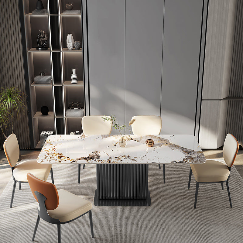 Glam King Louis Back Chair with Chrome Legs Faux Leather Matte Finish Dining Chair