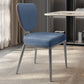 Glam King Louis Back Chair with Chrome Legs Faux Leather Matte Finish Dining Chair
