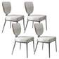Glam King Louis Back Chair with Chrome Legs Faux Leather Matte Finish Dining Chair