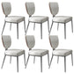 Glam King Louis Back Chair with Chrome Legs Faux Leather Matte Finish Dining Chair