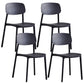 Stackable Plastic Dining Chairs Scandinavian Open Back Dining Side Chair