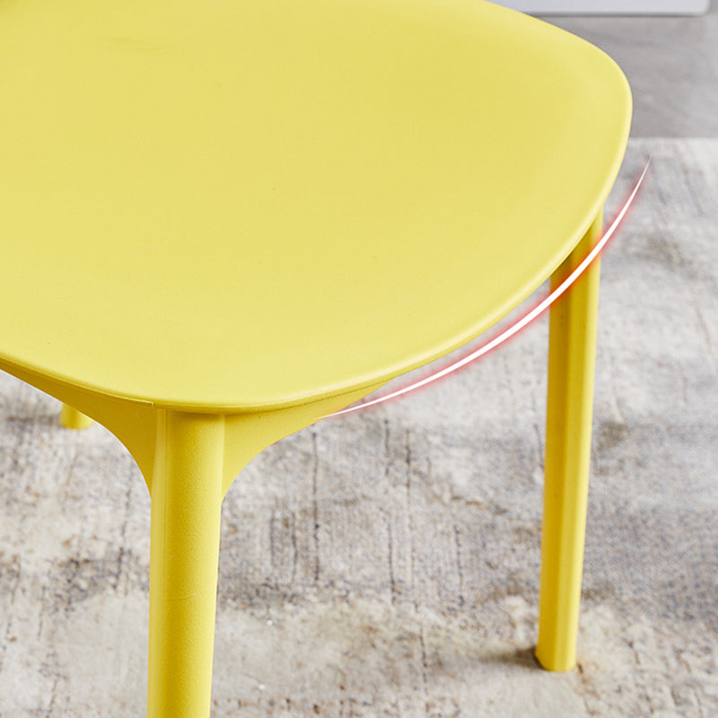 Stackable Plastic Dining Chairs Scandinavian Open Back Dining Side Chair