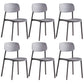 Stackable Plastic Dining Chairs Scandinavian Open Back Dining Side Chair