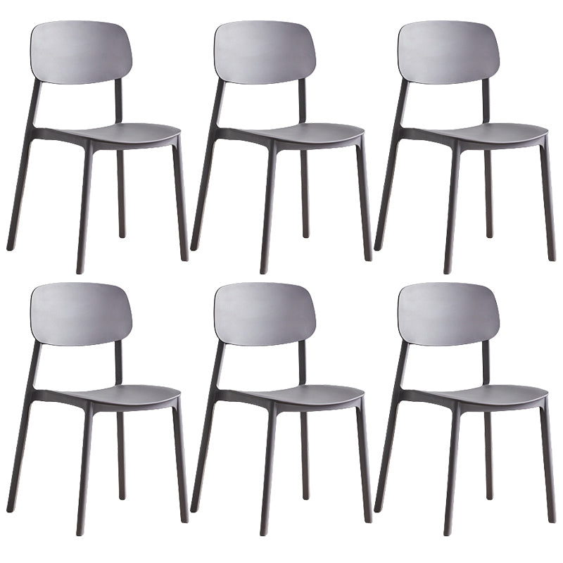 Stackable Plastic Dining Chairs Scandinavian Open Back Dining Side Chair