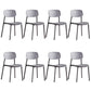 Stackable Plastic Dining Chairs Scandinavian Open Back Dining Side Chair