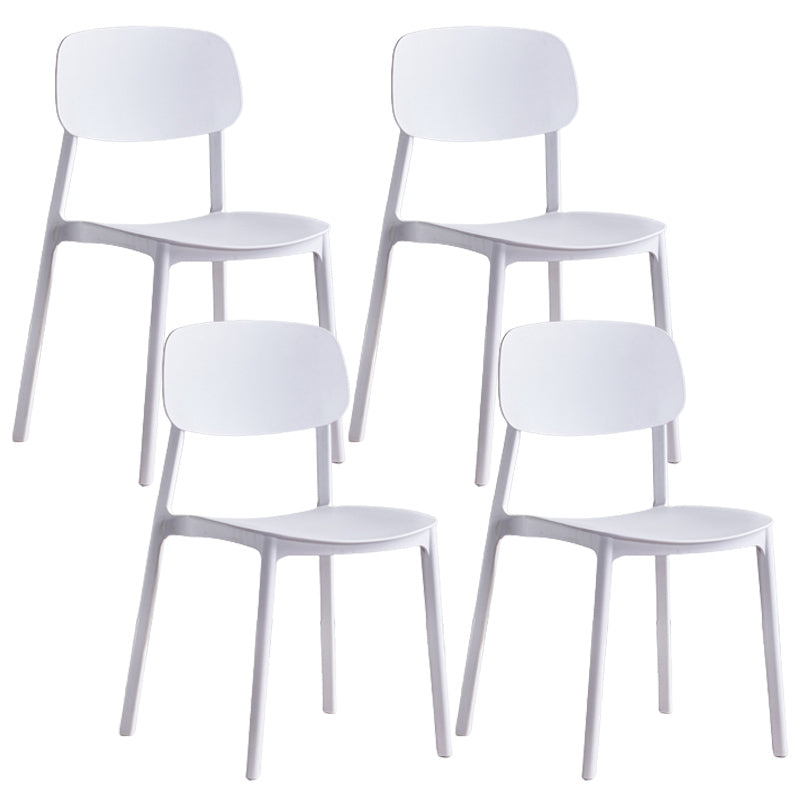 Stackable Plastic Dining Chairs Scandinavian Open Back Dining Side Chair