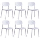 Stackable Plastic Dining Chairs Scandinavian Open Back Dining Side Chair