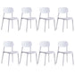 Stackable Plastic Dining Chairs Scandinavian Open Back Dining Side Chair