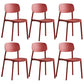 Stackable Plastic Dining Chairs Scandinavian Open Back Dining Side Chair