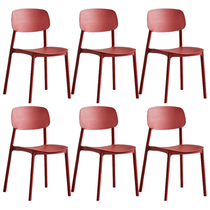 Stackable Plastic Dining Chairs Scandinavian Open Back Dining Side Chair