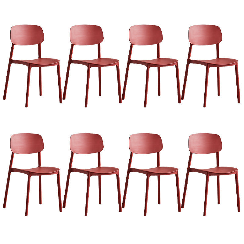 Stackable Plastic Dining Chairs Scandinavian Open Back Dining Side Chair