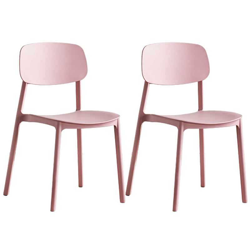 Stackable Plastic Dining Chairs Scandinavian Open Back Dining Side Chair