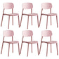 Stackable Plastic Dining Chairs Scandinavian Open Back Dining Side Chair