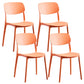Stackable Plastic Dining Chairs Scandinavian Open Back Dining Side Chair