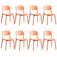 Stackable Plastic Dining Chairs Scandinavian Open Back Dining Side Chair