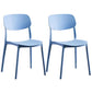 Stackable Plastic Dining Chairs Scandinavian Open Back Dining Side Chair