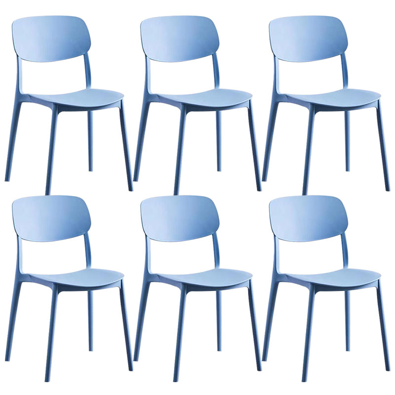 Stackable Plastic Dining Chairs Scandinavian Open Back Dining Side Chair