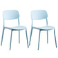 Stackable Plastic Dining Chairs Scandinavian Open Back Dining Side Chair