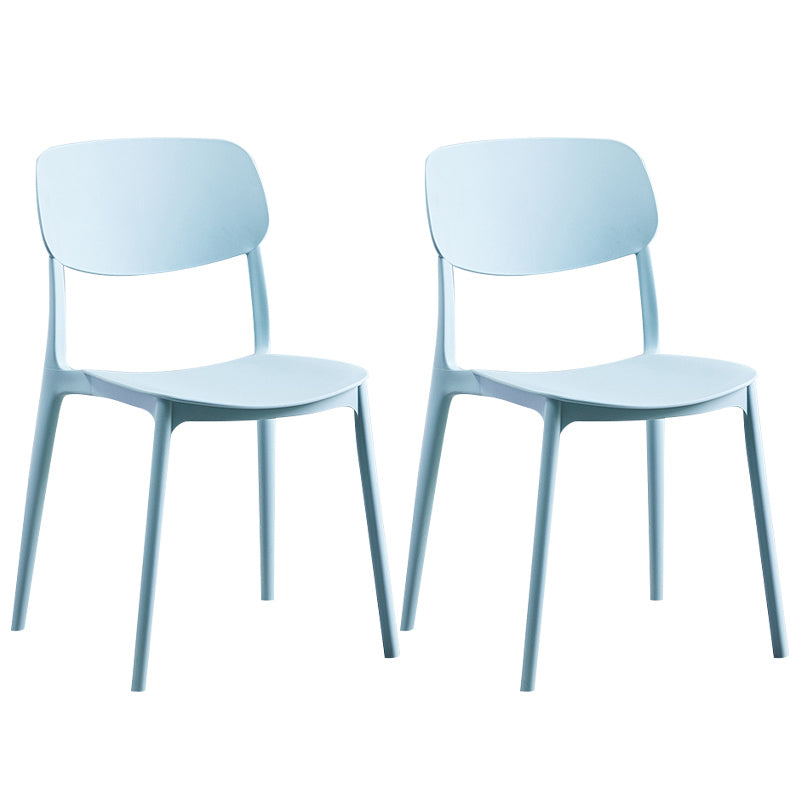 Stackable Plastic Dining Chairs Scandinavian Open Back Dining Side Chair