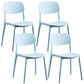 Stackable Plastic Dining Chairs Scandinavian Open Back Dining Side Chair