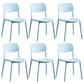 Stackable Plastic Dining Chairs Scandinavian Open Back Dining Side Chair