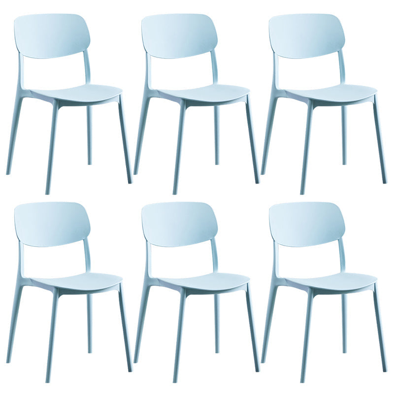 Stackable Plastic Dining Chairs Scandinavian Open Back Dining Side Chair