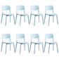 Stackable Plastic Dining Chairs Scandinavian Open Back Dining Side Chair