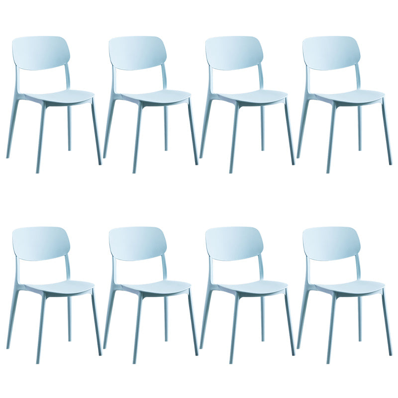 Stackable Plastic Dining Chairs Scandinavian Open Back Dining Side Chair