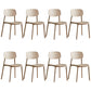 Stackable Plastic Dining Chairs Scandinavian Open Back Dining Side Chair