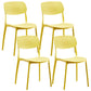 Stackable Plastic Dining Chairs Scandinavian Open Back Dining Side Chair