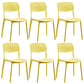 Stackable Plastic Dining Chairs Scandinavian Open Back Dining Side Chair