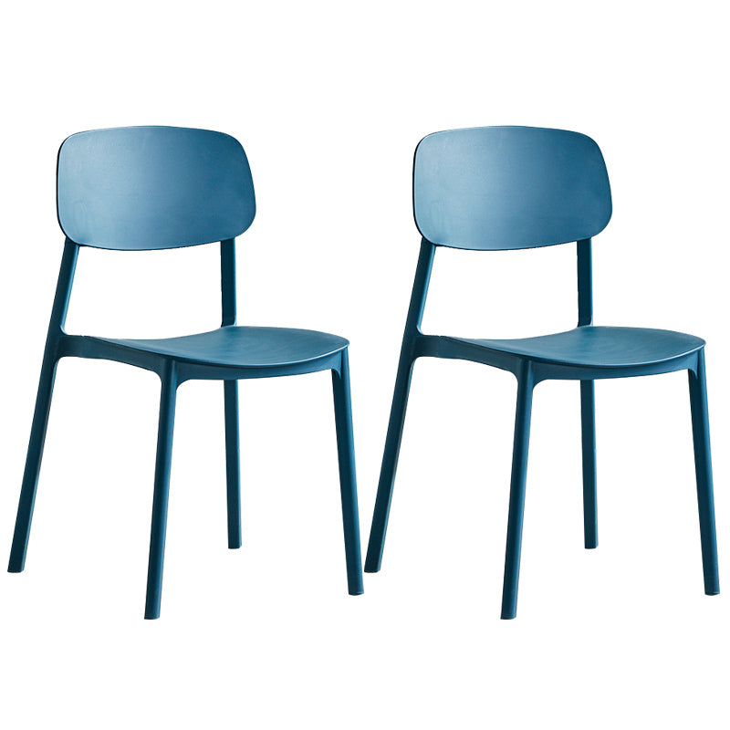 Stackable Plastic Dining Chairs Scandinavian Open Back Dining Side Chair