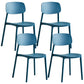 Stackable Plastic Dining Chairs Scandinavian Open Back Dining Side Chair