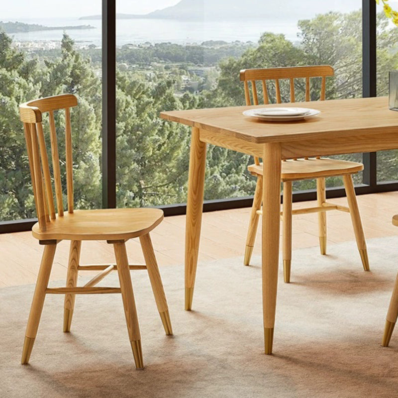 Oak Solid Wood Dining Chair Traditional Dining Room Chair for Home