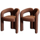 Modern Style Upholstered Dining Armchair Open Back Dining Arm Chair