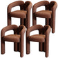 Modern Style Upholstered Dining Armchair Open Back Dining Arm Chair