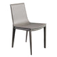 Faux Leather Matte Finish Dining Chair Modern Solid Back Side Chair
