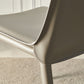 Faux Leather Matte Finish Dining Chair Modern Solid Back Side Chair