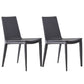 Faux Leather Matte Finish Dining Chair Modern Solid Back Side Chair