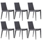 Faux Leather Matte Finish Dining Chair Modern Solid Back Side Chair