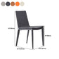 Faux Leather Matte Finish Dining Chair Modern Solid Back Side Chair
