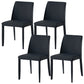 Faux Leather Armless Dining Chairs Contemporary Home Side Chair