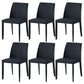 Faux Leather Armless Dining Chairs Contemporary Home Side Chair