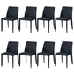 Faux Leather Armless Dining Chairs Contemporary Home Side Chair