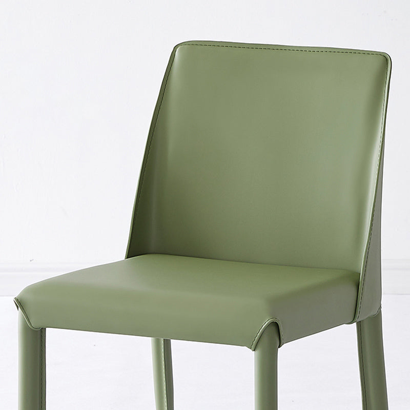 Faux Leather Armless Dining Chairs Contemporary Home Side Chair