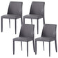 Faux Leather Armless Dining Chairs Contemporary Home Side Chair